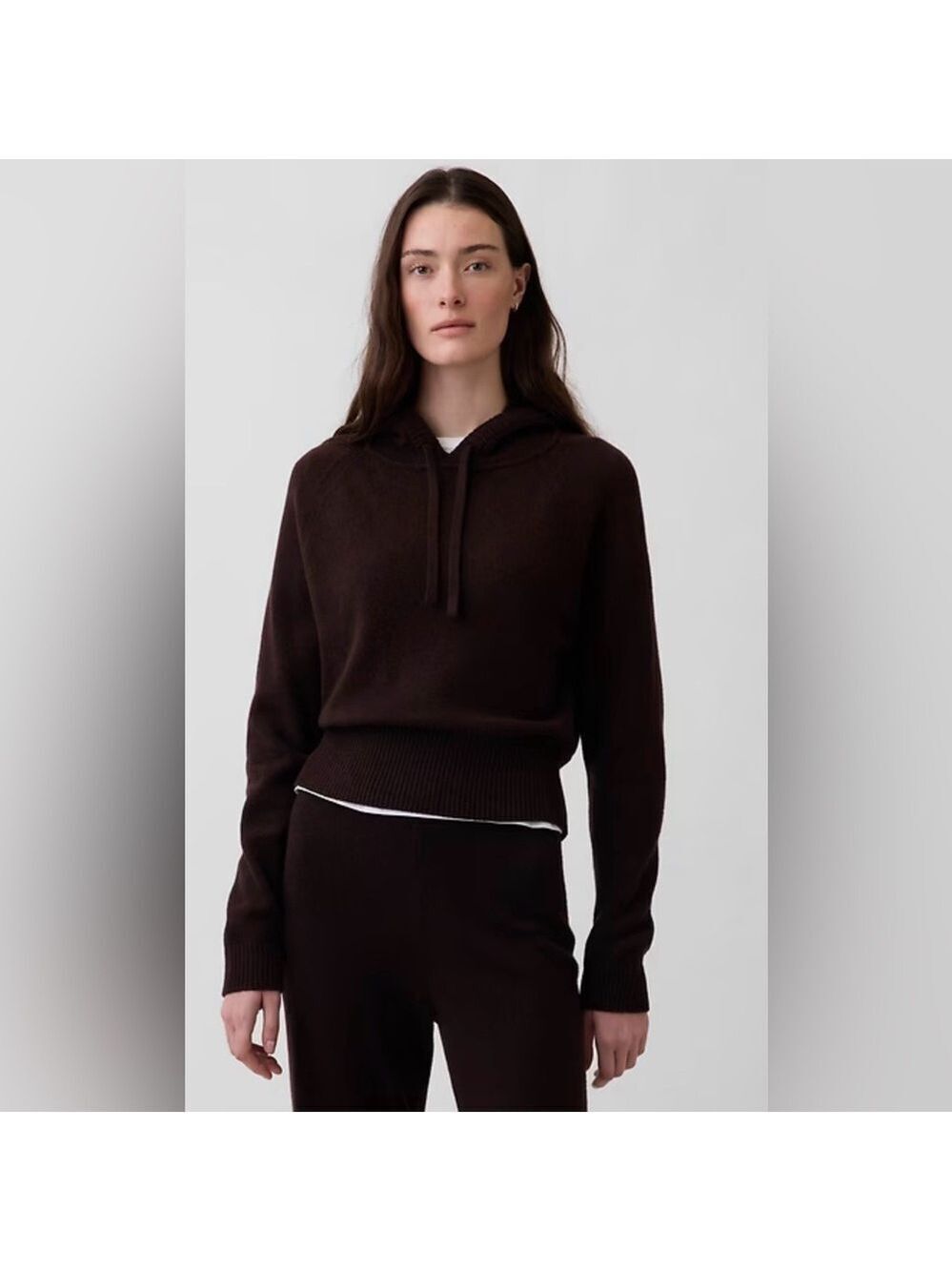 Gap Cashsoft Espresso Sweater Hoodie NWT XSP Oversized Slouchy Grunge Pullover